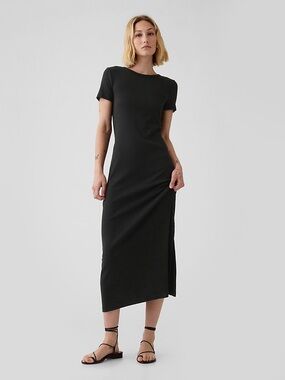 GAP Modern Rib Maxi T-Shirt Dress
